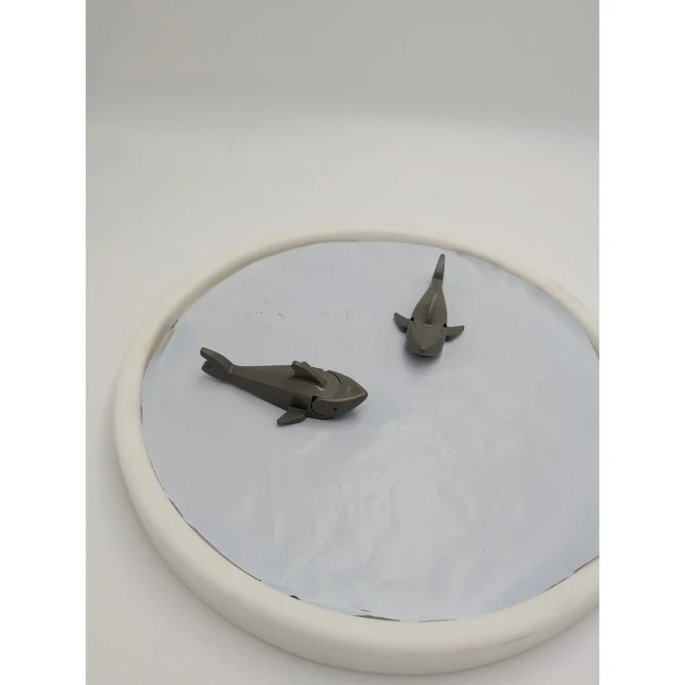 LEGO Shark Lot 2 Dark‎ Gray 2547c01 Pirates CMF Animal Retired Rare Vintage HTF